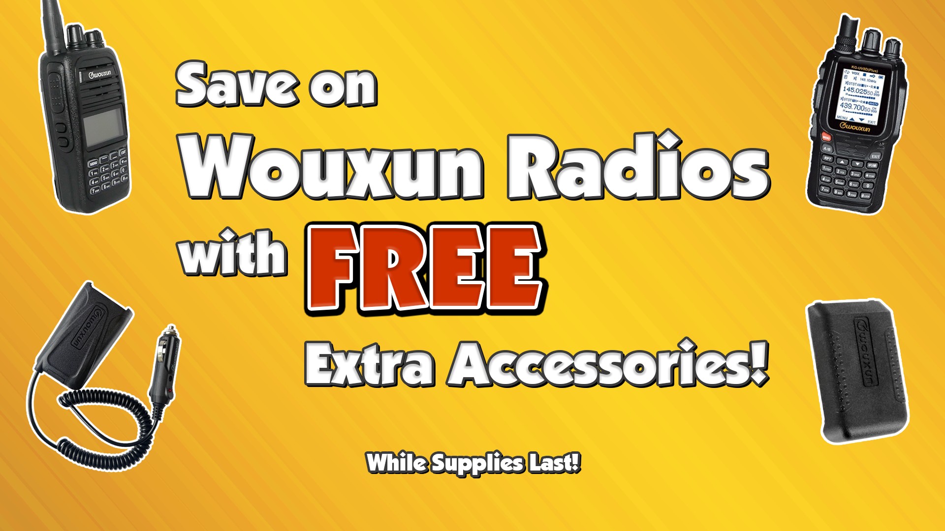 Free Accessories With Select Wouxun Radios