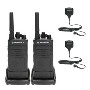 Motorola RM RMU2080 Radio Two Pack + Two Speaker Microphones