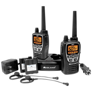 Midland GXT2000VP4 Radios With Headsets and Charger