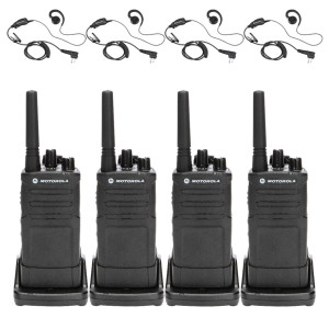 Motorola RM RMU2080 Radio Four Pack + Four Swivel Earpiece