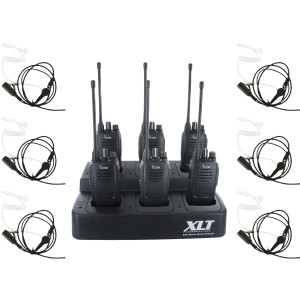 Icom F2000 Six Pack + Multi-Charger + Surveillance Earpieces