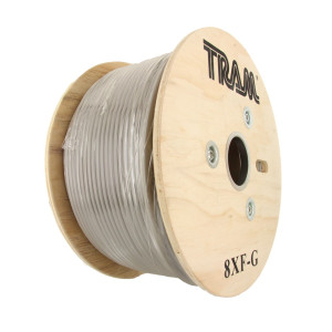 Tram RG-8X Double Shield Coaxial Cable (500 ft./Gray Jacket)