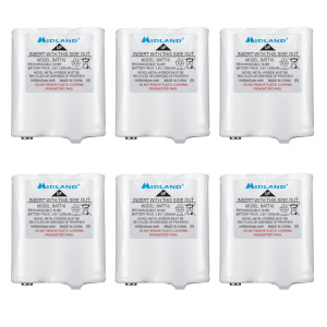 Midland AVP13 Rechargeable Batteries For T71, T75, T77 Radios - 6-Pack