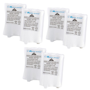 Midland AVP14 Rechargeable Batteries For T50 / T60 / LXT600 Series FRS Radios - 6-Pack