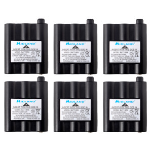 Midland AVP17 Rechargeable Battery Packs for Midland XT511, T290, T295 and GXT Series GMRS Radios - 6-Pack