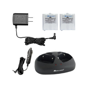 Midland AVP6 Dual Desktop Charger with Batteries