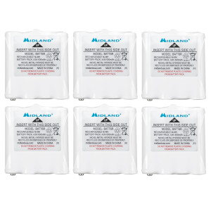Midland AVP8 NiMH Rechargeable Battery Packs for CXT and LXT Series Radios - 6-Pack