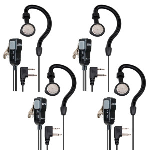 Midland AVPH4 Ear-Clip Headsets for Midland FRS and GMRS Radios - 4-Pack