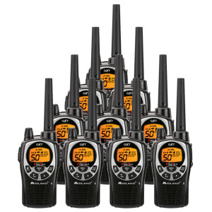 Midland GXT1000VP4 GMRS Radio - 10 Pack Bundle w/ Headsets & Chargers