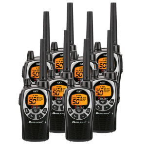 Midland GXT1000VP4 GMRS Radio - 8 Pack Bundle w/ Headsets & Chargers
