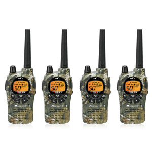 Midland GXT1050VP4 GMRS Radios - 4 Pack Bundle w/ Headsets and Chargers