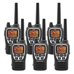 Midland GXT3000 GMRS Radio - 6 Pack Bundle w/ Headsets & Chargers