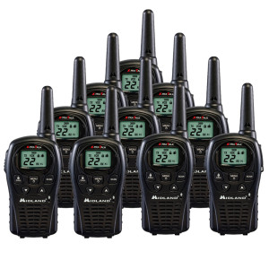Midland LXT500VP3 FRS Two Way Radios  - 10 Pack Bundle w/ Chargers