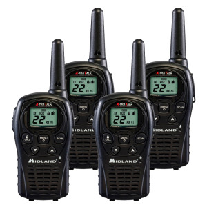 Midland LXT500VP3 FRS Two Way Radios  - 4 Pack Bundle w/ Chargers