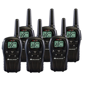 Midland LXT500VP3 FRS Two Way Radios  - 6 Pack Bundle w/ Chargers