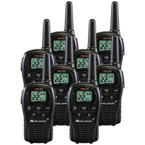 Midland LXT500VP3 FRS Two Way Radios  - 8 Pack Bundle w/ Chargers