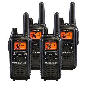Midland LXT600VP3 FRS Two Way Radios - 4 Pack Bundle w/ Chargers