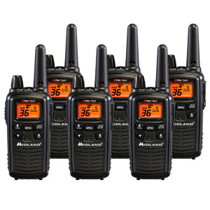 Midland LXT600VP3 FRS Two Way Radios - 6 Pack Bundle w/ Chargers