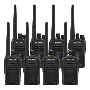 Midland MB400 BizTalk Business Two Way Radio - 8 Pack Bundle w/ Chargers