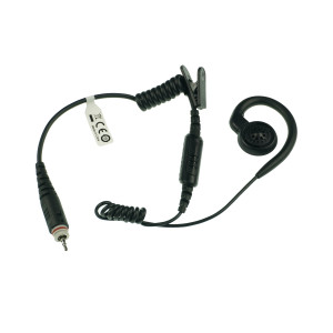 Motorola Swivel Earpiece with Inline PTT for CLPe Series Radios - PMLN8125 - Short Cord