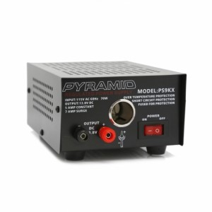Pyramid PS9KX Bench Power Supply AC-to-DC Power Converter with Car/Vehicle Power Outlet (5 Amp)