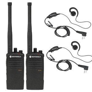 Motorola  RDX RDV5100 Radio Two Pack + Two Swivel Earpieces