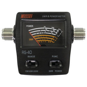 Nissei RS-40 SWR and Power Meter (UHF/VHF 144/430 MHz Band, 200 Watts)