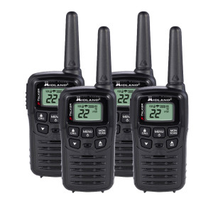 Midland T10 22 Channel FRS Two Way Radios - 4 Pack