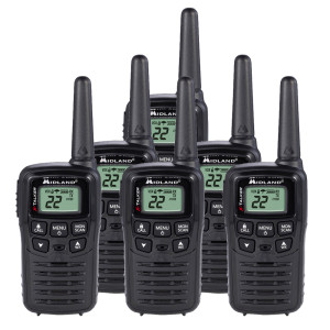 Midland T10 22 Channel FRS Two Way Radios - 6 Pack