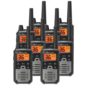 Midland T290VP4 High Powered GMRS Two Way Radios - 8 Pack Bundle w/ Headsets & Chargers