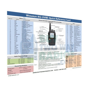 Wouxun KG-UV8E Quick Reference Card