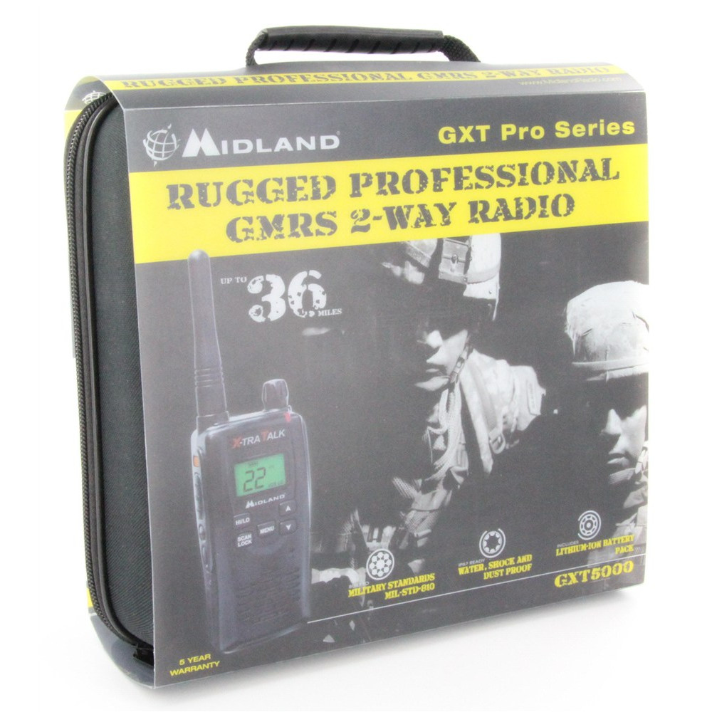 Midland GXT5000 Rugged Professional GMRS 2Way Radio