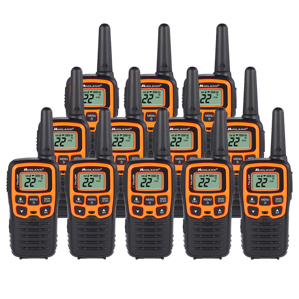 Midland XTALKER T51VP3 Two Way Radios 12 Pack Bundle w/ Chargers