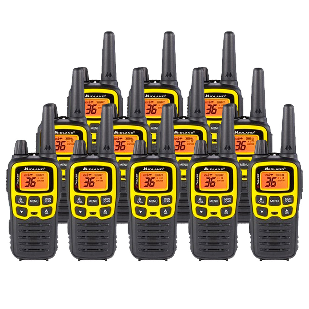 Midland X-TALKER T61VP3 FRS Two Way Radios 12 Pack Bundle w/ Chargers