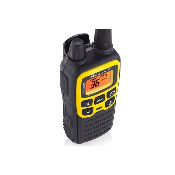 Midland T61VP3 36 Channel FRS Two-Way Radio Up to 32 Mile Range Walkie Talkie Yellow Black (Pack of 12) - 3