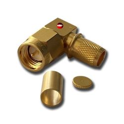 Messi & Paoloni SMA Male Right Angle Solder Connector for 5.4mm / .212" cables