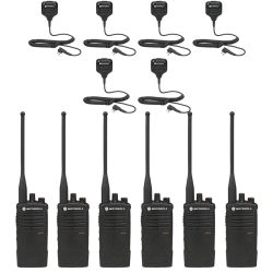 Motorola RDX RDU4100 Radio Six Pack + Six Speaker Microphones