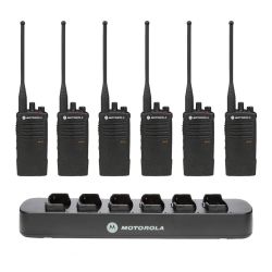 Motorola RDX RDU4100 Radio Six Pack + Multi-Charger 