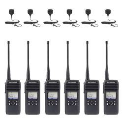 Motorola DTR600 Radio Six Pack + Six Speaker Microphones