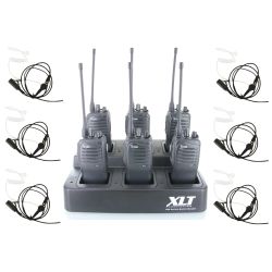 Icom F4011 Six Pack + Multi-Charger + Surveillance Earpieces