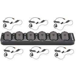 Motorola CLP1040 Radio Six Pack + Multi-Charger