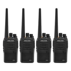 Midland MB400 BizTalk Business Two Way Radio - 4 Pack Bundle w/ Chargers