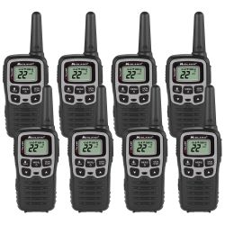 Midland X-TALKER T51BLKVP Two Way Radios 8-Pack