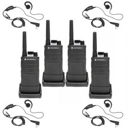 Motorola RM RMU2040 Radio Four Pack + Four Earpieces