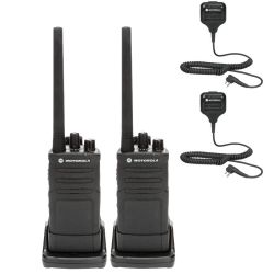 Motorola RM RMV2080 Radio Two Pack + Two Speaker Microphones