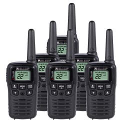 Midland T10 22 Channel FRS Two Way Radios - 6 Pack