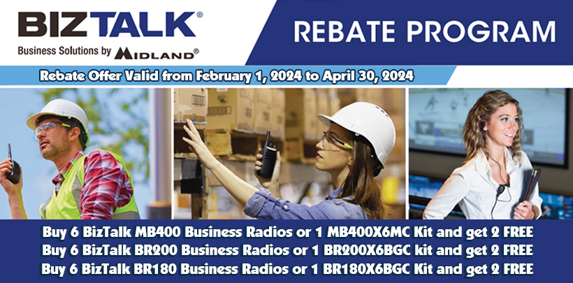 Midland BizTalk FREE Radio Rebate Offer!
