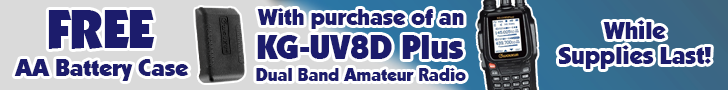 Get a Free AA Battery Case with an KG-UV8D Plus!