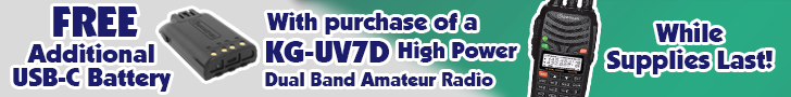 Buy a KG-UV7D and get a Free extra BLO-007-USB-C Battery!