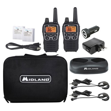 Midland X-TALKER T77VP5 Two Way Radio Kit w/ Case and Headsets